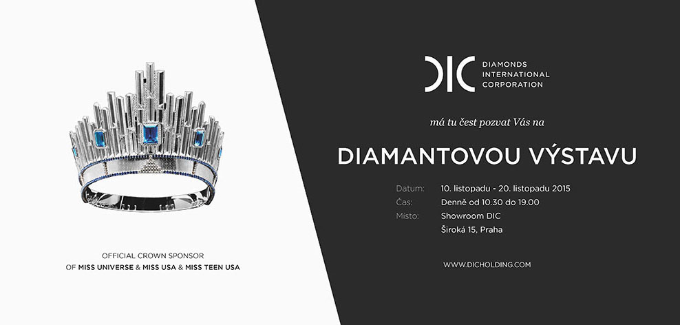 Pozvánka Diamantová výstava Diamonds International Corporation