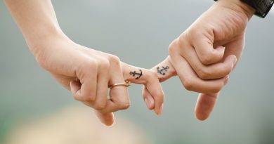 couple, hands, tattoos