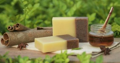 handmade soap, honey, cinnamon